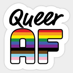 Queer AF | Progress Color Pride Sticker